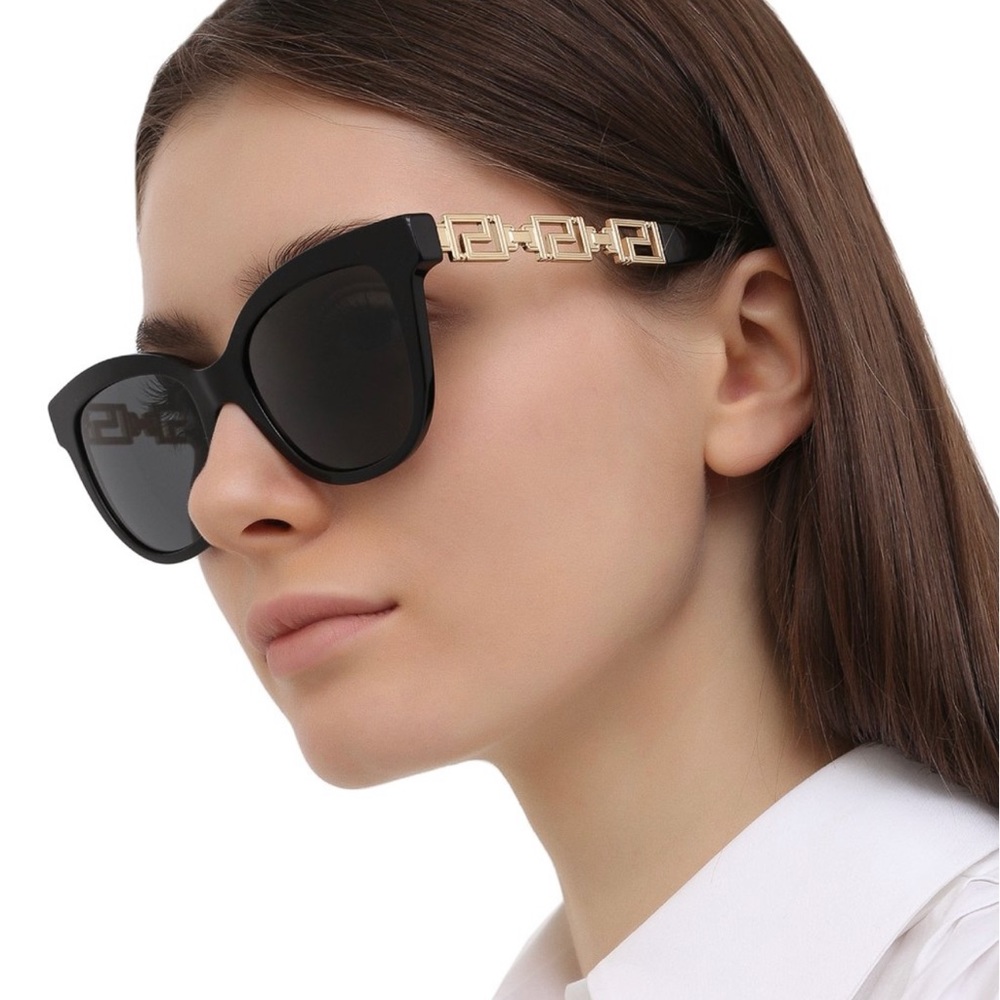 NEW VERSACE VE4394 GB1/87 CAT EYE SUNGLASSES VERSACE MOD 4394 BLACK